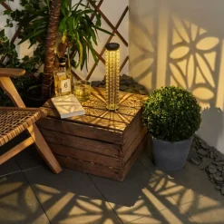 Lampes Dorées-hofstein lampe solaire Hankinson LED Or, Noir, 1 lumière