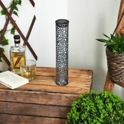 hofstein lampe solaire Hankinson LED Noir, Argenté, 1 lumière