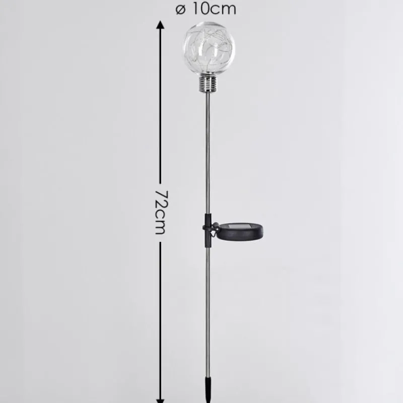 Lampes À Boules-hofstein Lampe solaire Hilda LED Chrome, Transparent, 20 lumières