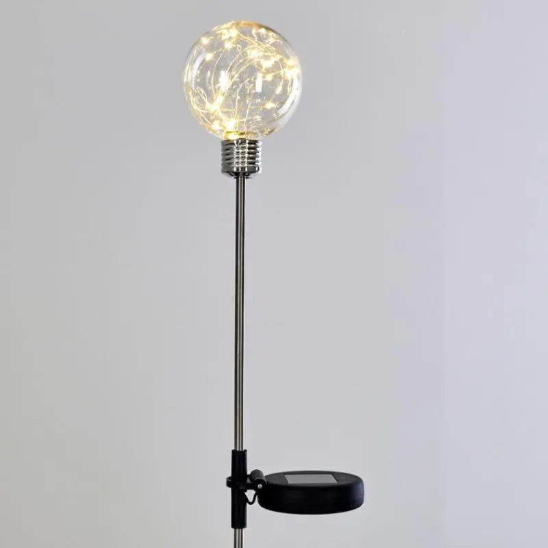 Lampes À Boules-hofstein Lampe solaire Hilda LED Chrome, Transparent, 20 lumières