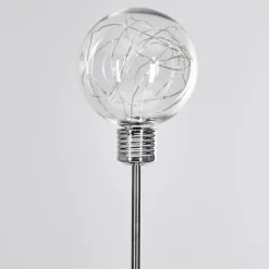 Lampes À Boules-hofstein Lampe solaire Hilda LED Chrome, Transparent, 20 lumières