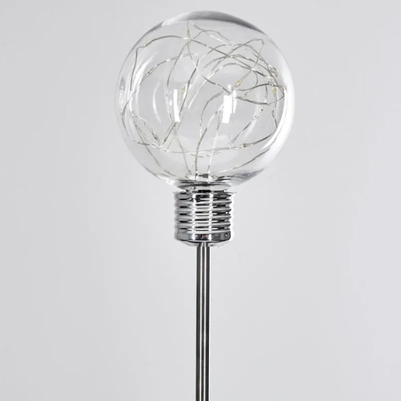 Lampes À Boules-hofstein Lampe solaire Hilda LED Chrome, Transparent, 20 lumières