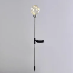 Lampes À Boules-hofstein Lampe solaire Hilda LED Chrome, Transparent, 20 lumières