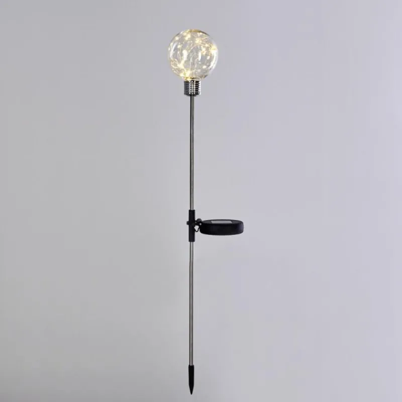 Lampes À Boules-hofstein Lampe solaire Hilda LED Chrome, Transparent, 20 lumières