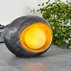 Luminaires Rustiques-hofstein lampe solaire Interlaken LED Or, Gris, Argenté, 1 lumière