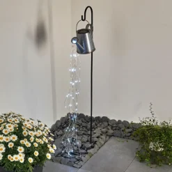 Lampes Vintages & Rétros-hofstein lampe solaire Isernia LED Noir, 80 lumières