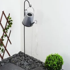 hofstein lampe solaire Isernia LED Rouille, Argenté, 80 lumières