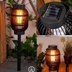 hofstein lampe solaire Joinville LED Noir, 1 lumière