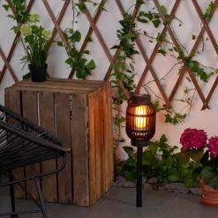 hofstein lampe solaire Joinville LED Noir, 1 lumière