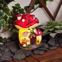 Luminaires Rustiques-hofstein lampe solaire Katiao LED Brun, Orange, Rose, Rouge, 1 lumière