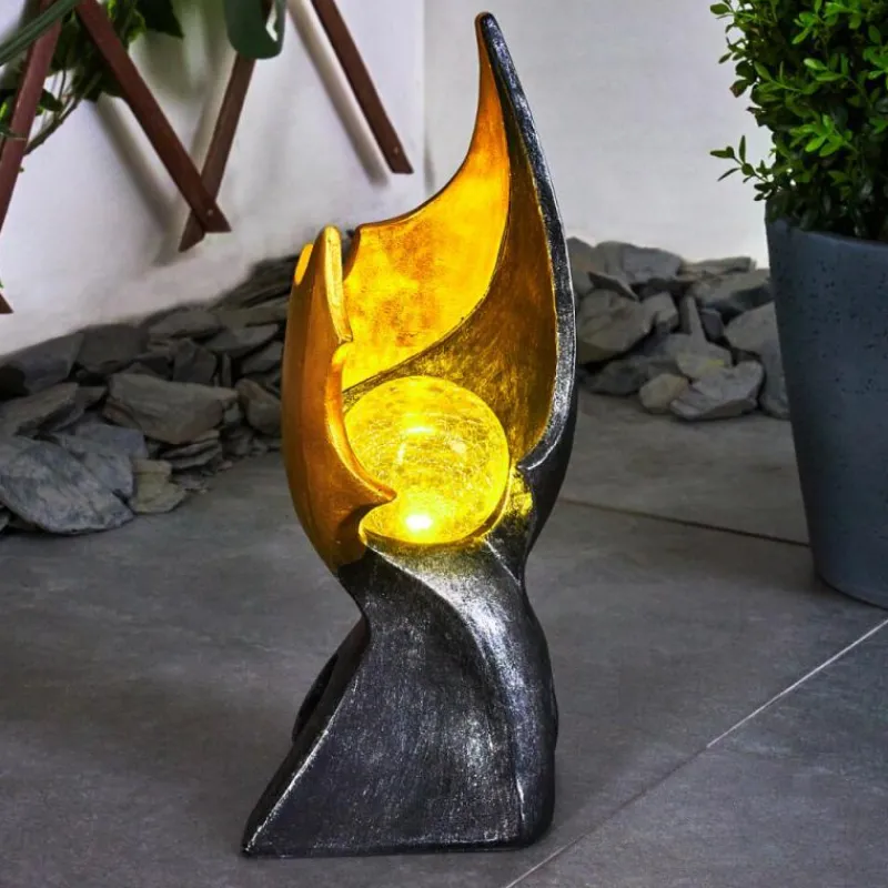 Lampes Dorées-hofstein lampe solaire Kolo LED Or, Gris, Noir, 1 lumière