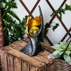 Lampes Dorées-hofstein lampe solaire Kolo LED Or, Gris, Noir, 1 lumière