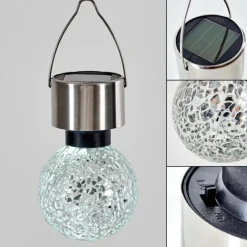 hofstein Lampe solaire Ledoux Acier inoxydable, 1 lumière