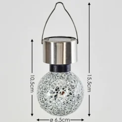 hofstein Lampe solaire Ledoux Acier inoxydable, 1 lumière