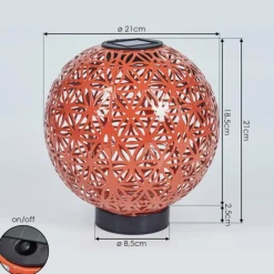 hofstein lampe solaire Leonard LED Rouge, Noir, 1 lumière