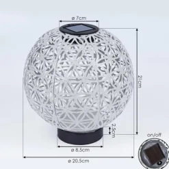 hofstein lampe solaire Leonard LED Noir, Blanc, 1 lumière