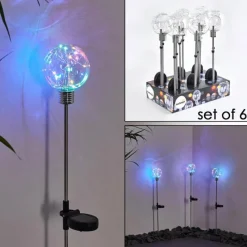 hofstein lampe solaire Liberec LED Argenté, 1 lumière, Changeur de couleurs