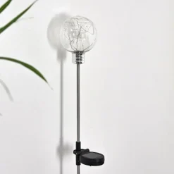 hofstein lampe solaire Liberec LED Argenté, 1 lumière, Changeur de couleurs