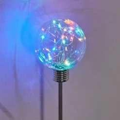 hofstein lampe solaire Liberec LED Argenté, 1 lumière, Changeur de couleurs