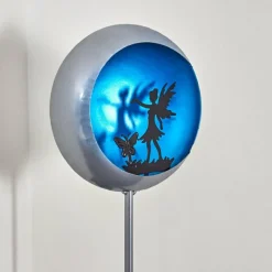 Luminaires Rustiques-hofstein lampe solaire Loano LED Bleu, Argenté, 1 lumière