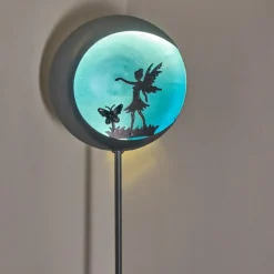 Luminaires Rustiques-hofstein lampe solaire Loano LED Bleu, Argenté, 1 lumière