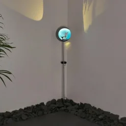 Luminaires Rustiques-hofstein lampe solaire Loano LED Bleu, Argenté, 1 lumière