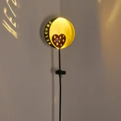 Lampes Dorées-hofstein lampe solaire Lodz LED Rouge, Noir doré, 1 lumière