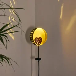 Lampes Dorées-hofstein lampe solaire Lodz LED Rouge, Noir doré, 1 lumière
