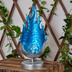 hofstein lampe solaire Londrina LED Bleu, Argenté, 1 lumière