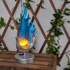 hofstein lampe solaire Londrina LED Bleu, Argenté, 1 lumière