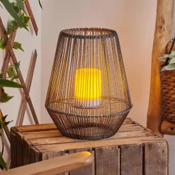 hofstein lampe solaire Mendola LED Gris, 1 lumière