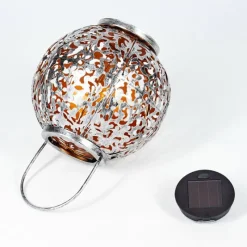 Lampes À Boules-hofstein lampe solaire Moreland LED Cuivre, Noir, Argenté, 1 lumière