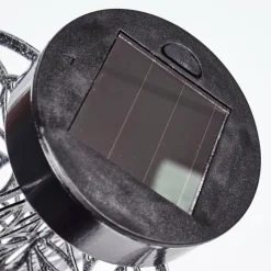 Luminaires Orientaux-hofstein lampe solaire Mésan LED Noir, Argenté, 1 lumière