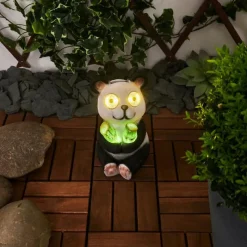 Luminaires Rustiques-hofstein lampe solaire Pandia LED Vert, Rose, Noir, Blanc, 2 lumières