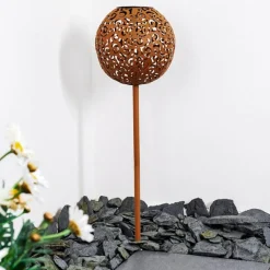 Lampes À Boules-hofstein lampe solaire Paradiski LED Rouille, 1 lumière