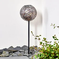 Luminaires Rustiques-hofstein lampe solaire Paradiski LED Noir, 1 lumière