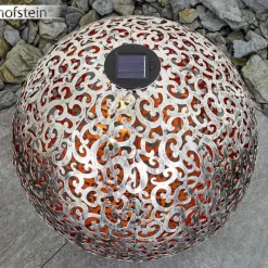 Luminaires Rustiques-hofstein lampe solaire Paradiski LED Cuivre, Argenté, 1 lumière