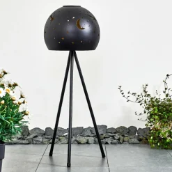 Lampes À Boules-hofstein lampe solaire Paralia LED Noir, 1 lumière