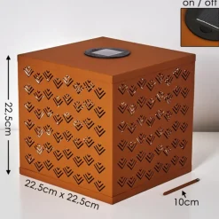 Luminaires Rustiques-hofstein lampe solaire Parikia LED Rouille, 1 lumière