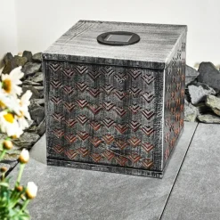 Luminaires Rustiques-hofstein lampe solaire Parikia LED Cuivre, Argenté, 1 lumière