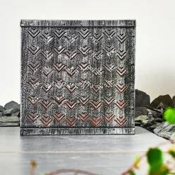 Luminaires Rustiques-hofstein lampe solaire Parikia LED Cuivre, Argenté, 1 lumière