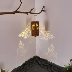 Luminaires Orientaux-hofstein lampe solaire Parikia LED Rouille, 1 lumière