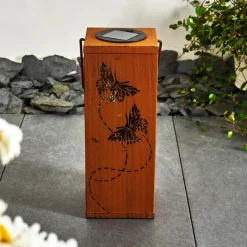 Luminaires Orientaux-hofstein lampe solaire Parikia LED Rouille, 1 lumière