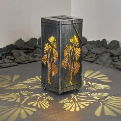 Luminaires Rustiques-hofstein lampe solaire Parikia LED Cuivre, Argenté, 1 lumière