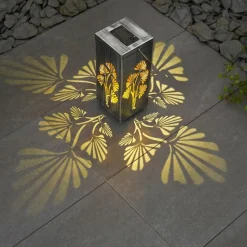 Luminaires Rustiques-hofstein lampe solaire Parikia LED Cuivre, Argenté, 1 lumière