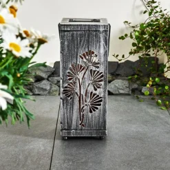 Luminaires Rustiques-hofstein lampe solaire Parikia LED Cuivre, Argenté, 1 lumière