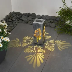 Luminaires Rustiques-hofstein lampe solaire Parikia LED Cuivre, Argenté, 1 lumière