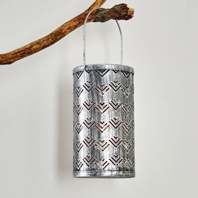 Luminaires Rustiques-hofstein lampe solaire Parikia LED Cuivre, Argenté, 1 lumière