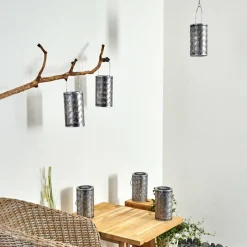 Luminaires Rustiques-hofstein lampe solaire Parikia LED Cuivre, Argenté, 1 lumière