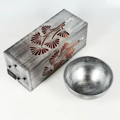 Luminaires Orientaux-hofstein lampe solaire Parikia LED Cuivre, Noir, Argenté, 1 lumière